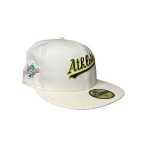 New Era Men’s 8 Oakland A’s Fitted Hat World Series Fan Apparel Baseball Cap